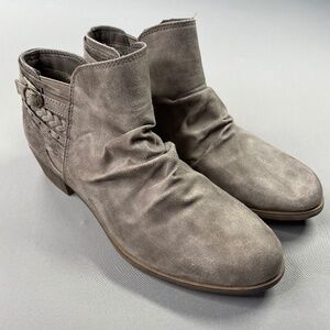 NEW Sugar Shoes Womens 10 brown faux leather Tali ankle boots booties boho indie